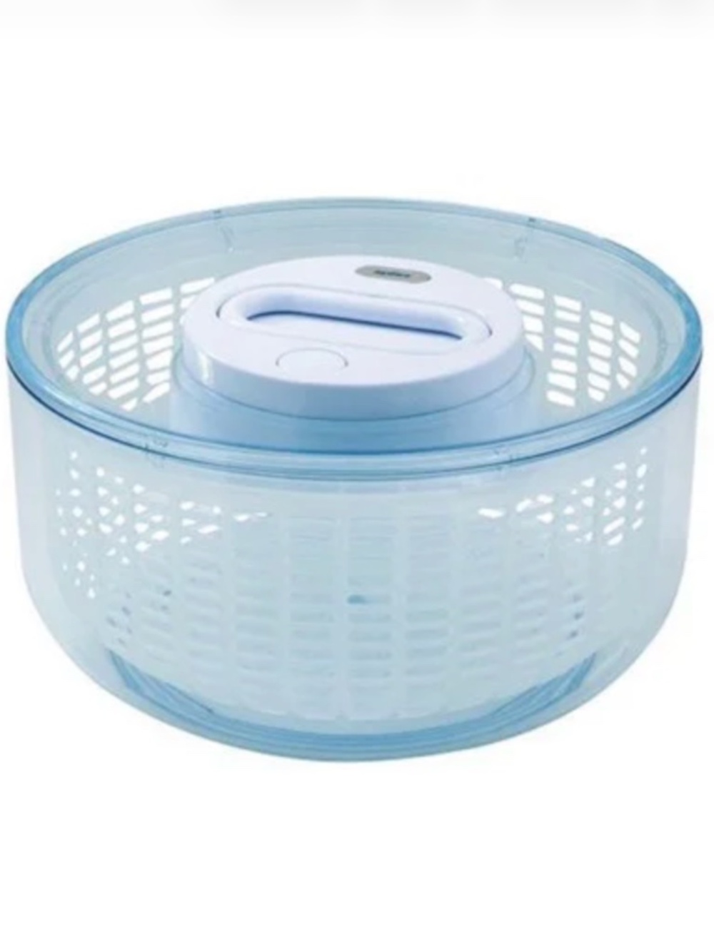 Zyliss White Salad Spinner with Clear Bowl